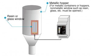 Level control for grain and powder Level control for grain and powder